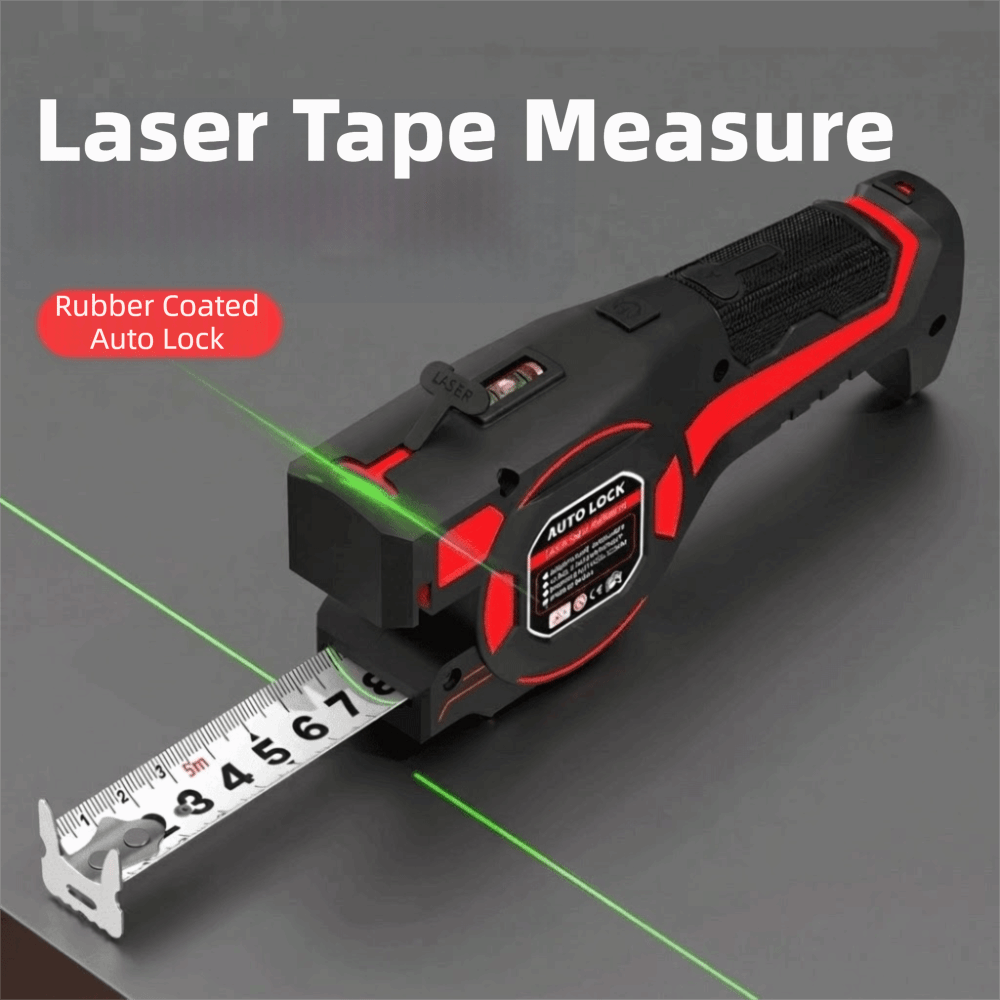 Industrial Laser Tape Measure - 3'ü 1 arada Lazer Mezura Geri