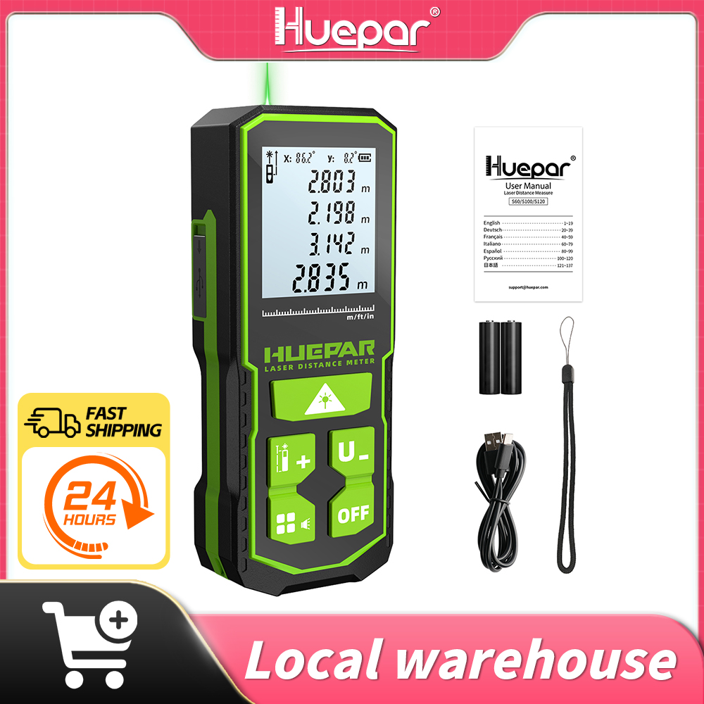 Industrial Laser Tape Measure - Huepar Lazer Uzaklık Ölçer Dijital Lazer