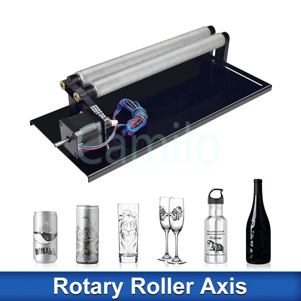 Rotary Axis Laser Engraver - Y Ekseni Dönen Gravür Modülü Döner