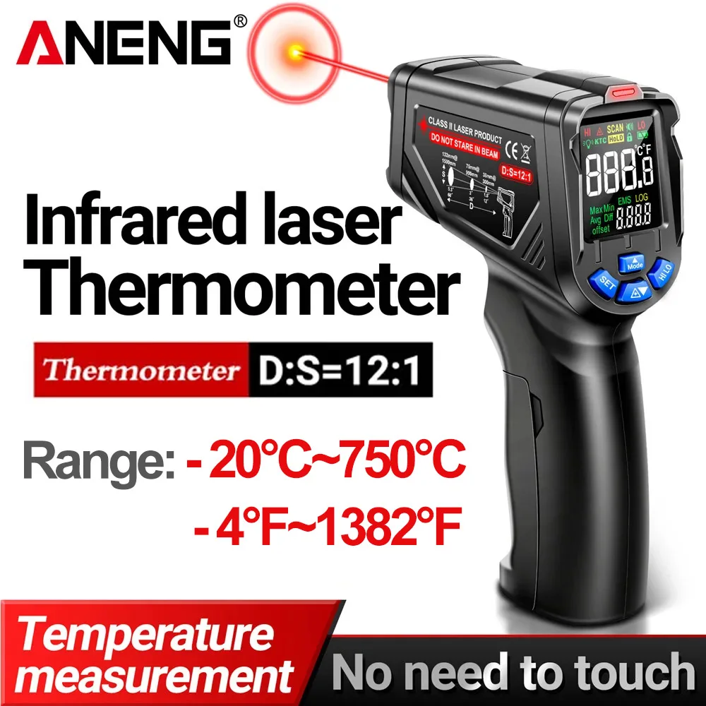 Industrial Laser Thermometer Gun - ANENG TH06 Kızılötesi Lazer Termometre -20