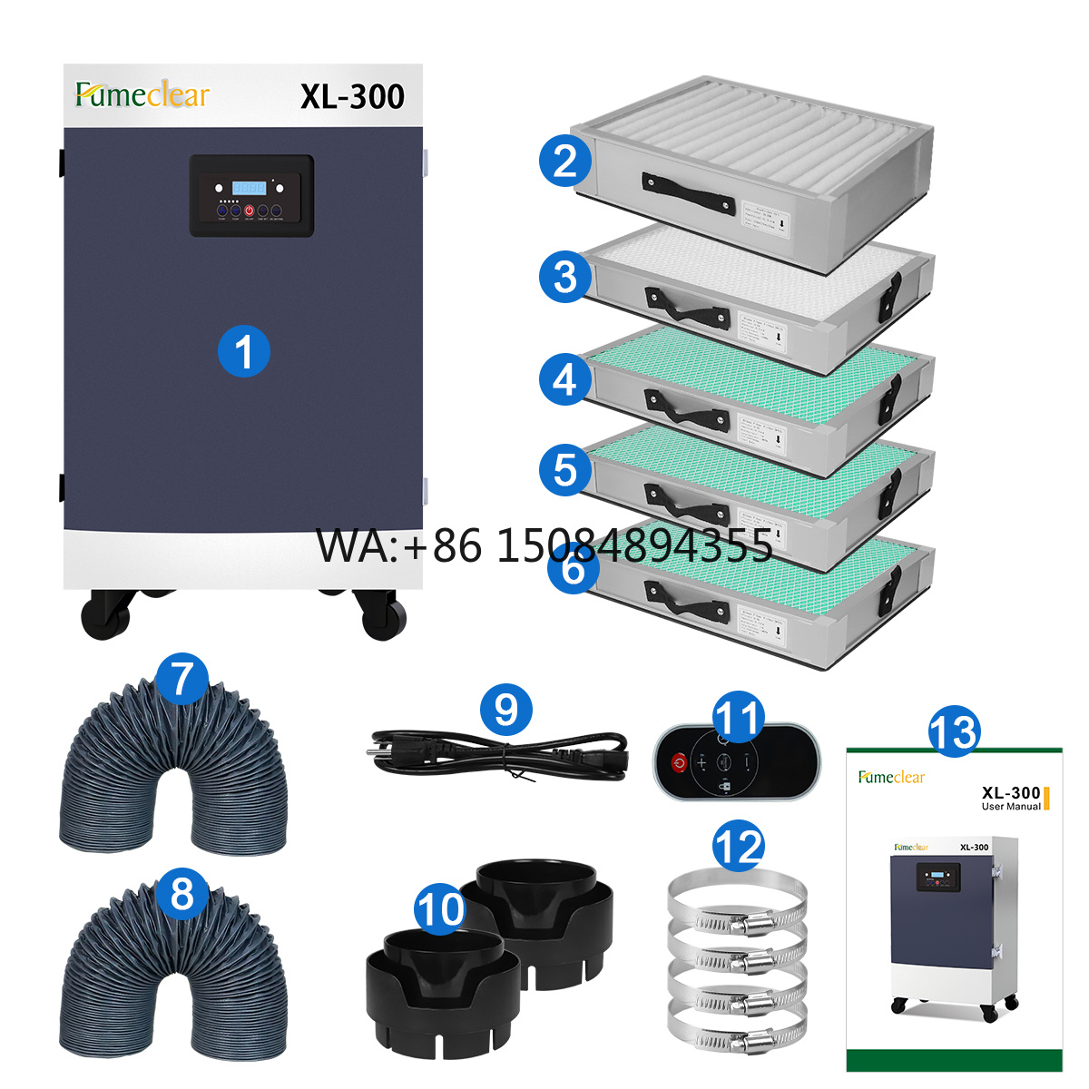Co2 Laser Engraving Machine - H13 330W 5 Kademeli Filtreli HEPA