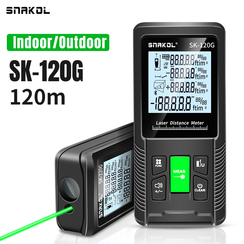 Industrial Laser Tape Measure - SNAKOL 3'ü 1 Arada Yüksek Hassasiyetli
