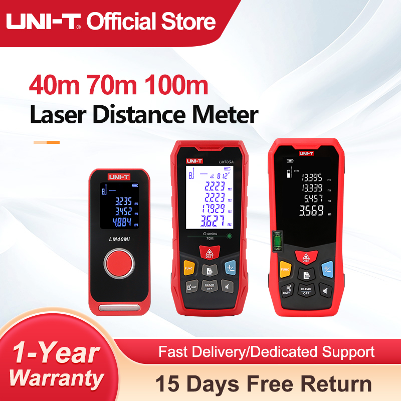 Industrial Laser Tape Measure - UNI-T Lazer Mesafe Ölçer 40m 60m