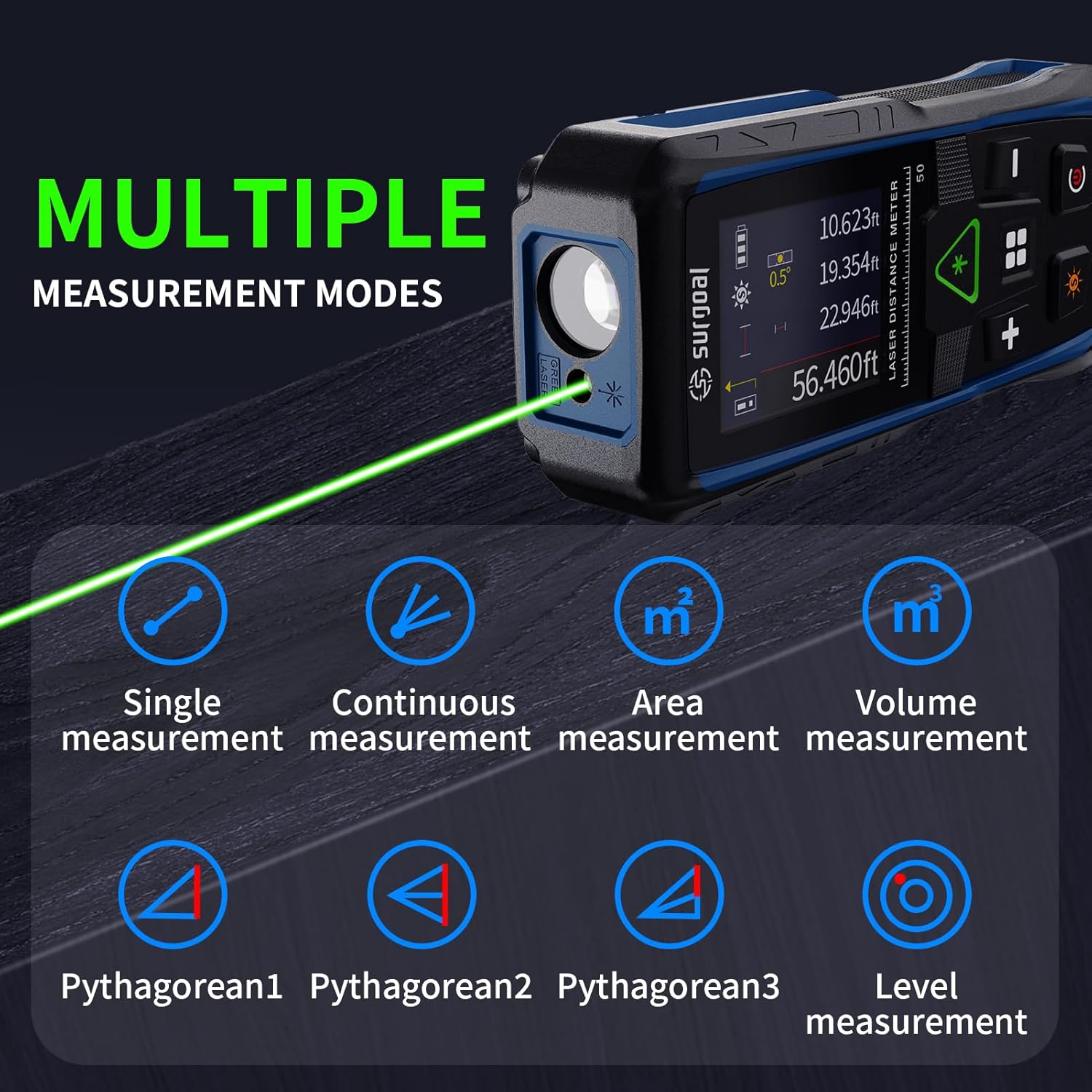 100m Yeşil Lazer Mesafe Ölçerl - Industrial Laser Tape Measure incelemesi ve fiyatı