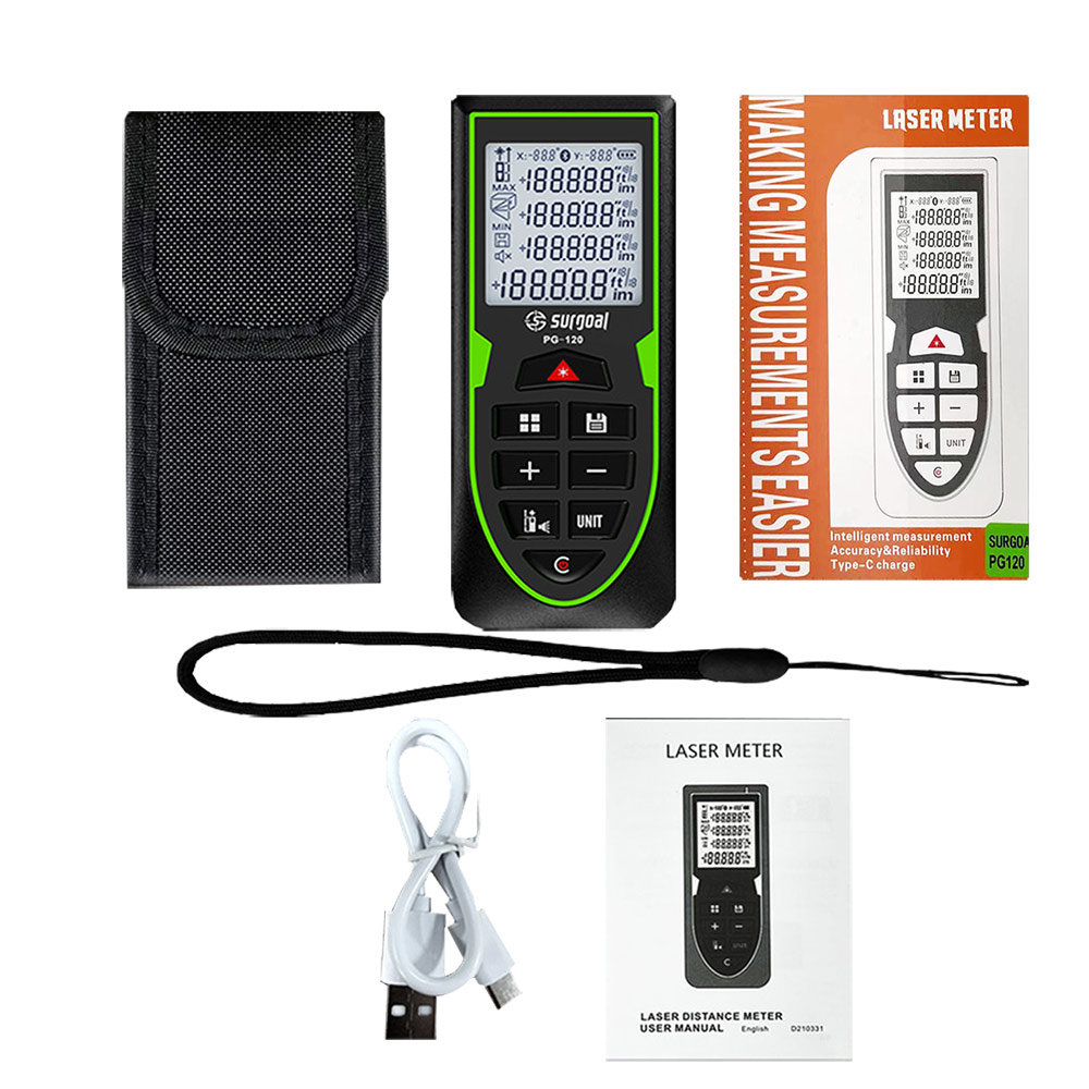 Yeşil Lazer Mesafe Ölçer 120m  - Industrial Laser Tape Measure incelemesi ve fiyatı