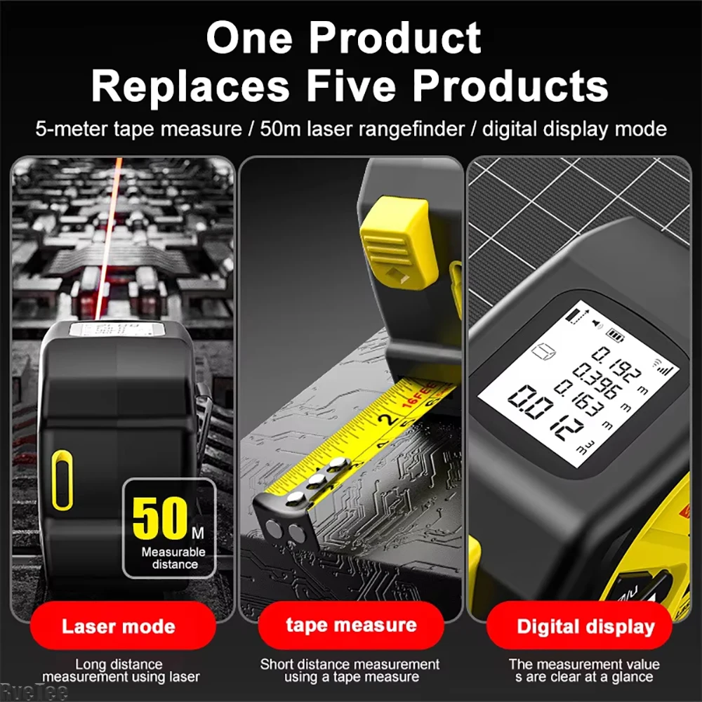 USB Şarj Lazer 5 M Mezura Çapr - Industrial Laser Tape Measure incelemesi ve fiyatı