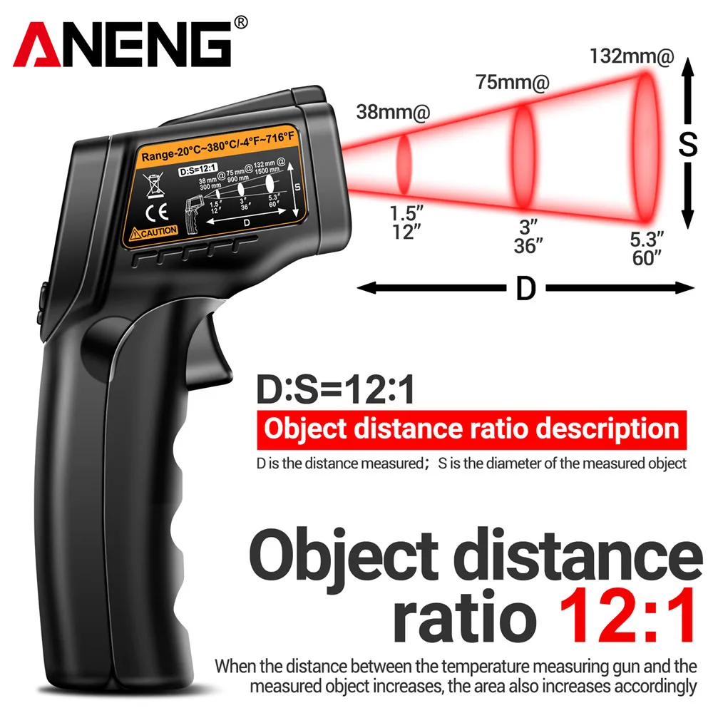 Kızılötesi Lazer Sıcaklık Ölçe - Industrial Laser Thermometer Gun incelemesi ve fiyatı