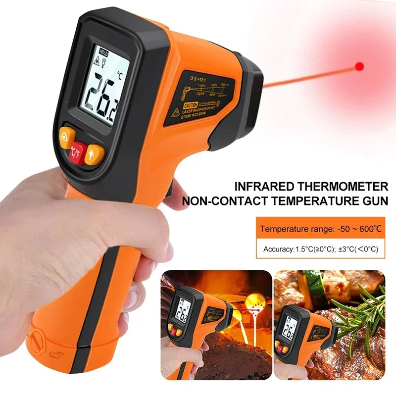 T400 T600 Dijital Kızılötesi T - Industrial Laser Thermometer Gun incelemesi ve fiyatı