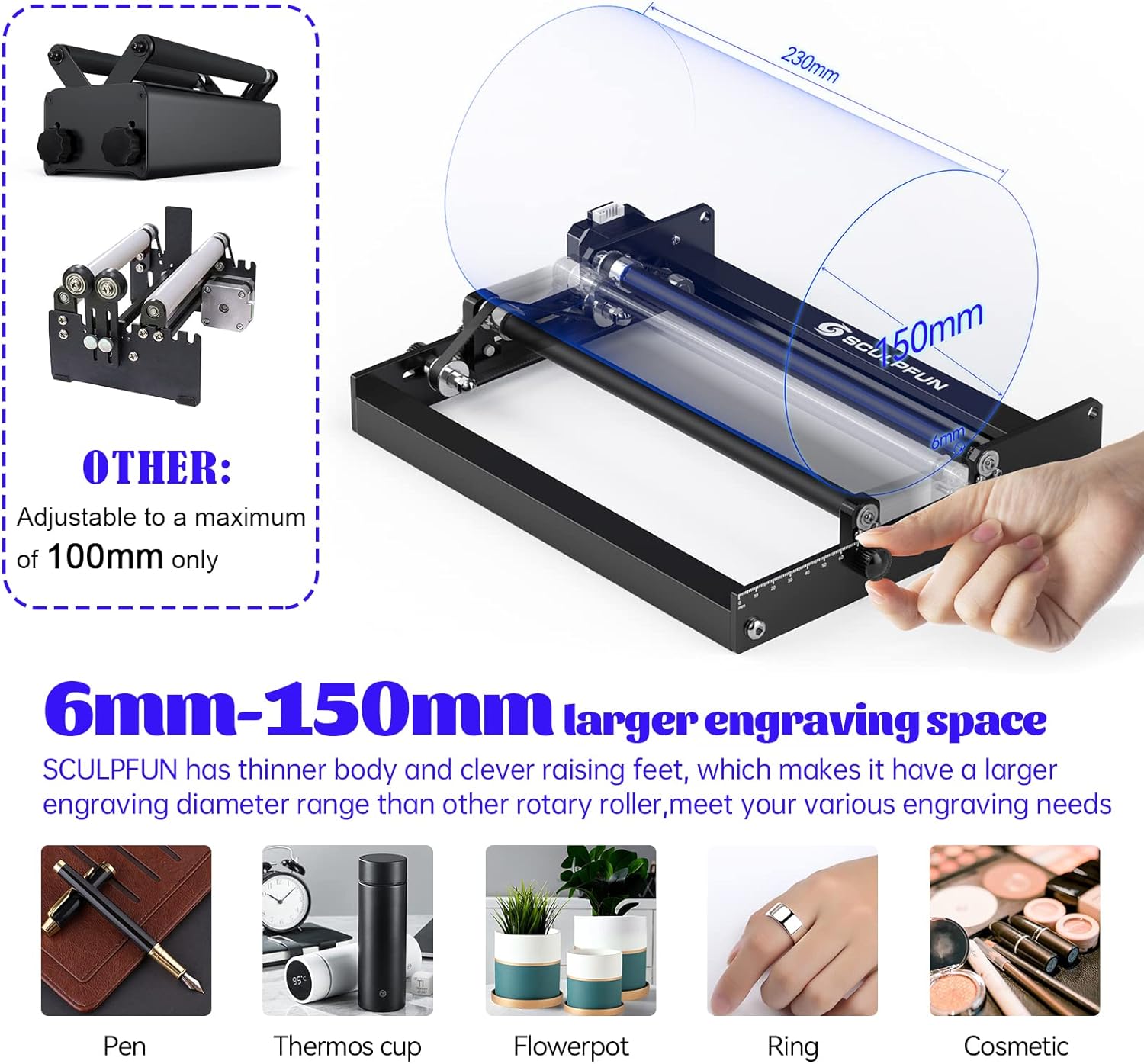 SCULPFUN Lazer Döner Silindir  - Rotary Axis Laser Engraver incelemesi ve fiyatı