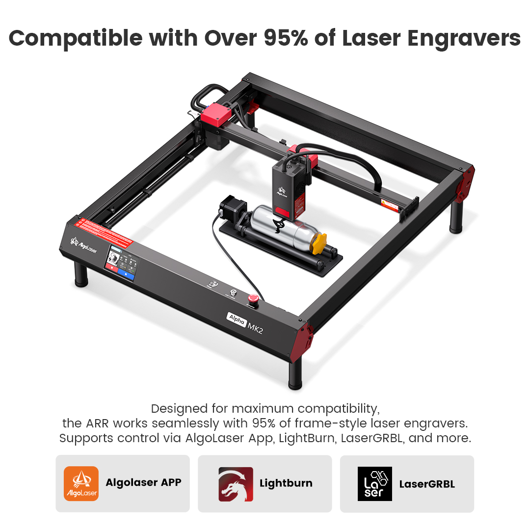 AlgoLaser Döner Silindir 360 ° - Rotary Axis Laser Engraver incelemesi ve fiyatı