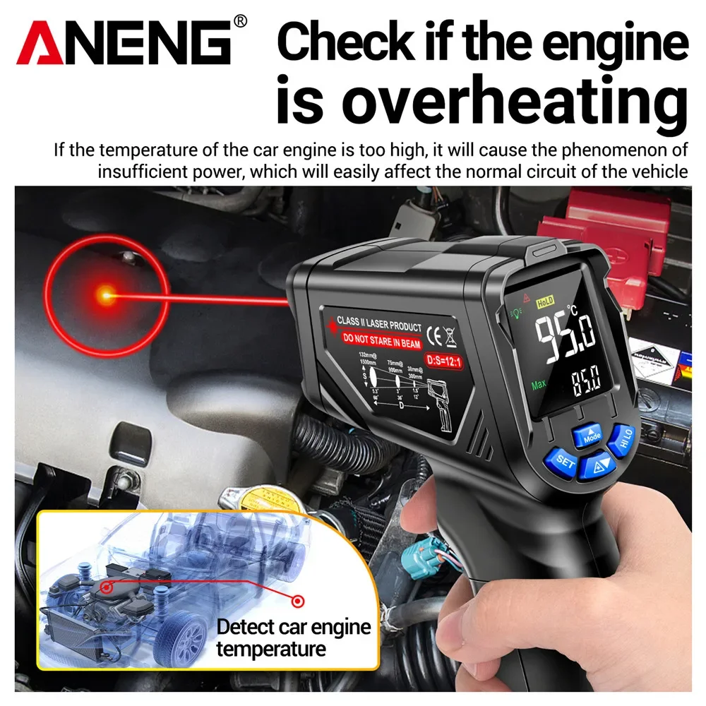 ANENG TH06 Kızılötesi Lazer Te - Industrial Laser Thermometer Gun incelemesi ve fiyatı