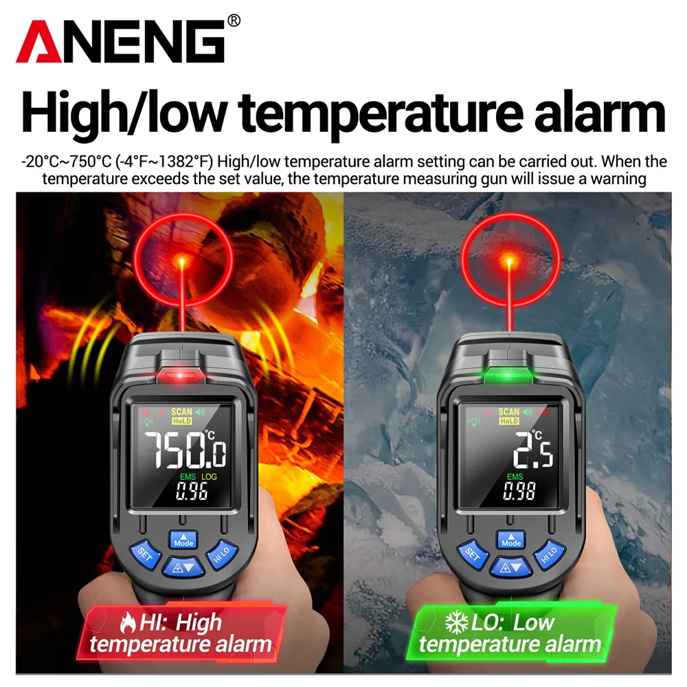 ANENG TH06 Kızılötesi Lazer Te - Industrial Laser Thermometer Gun incelemesi ve fiyatı