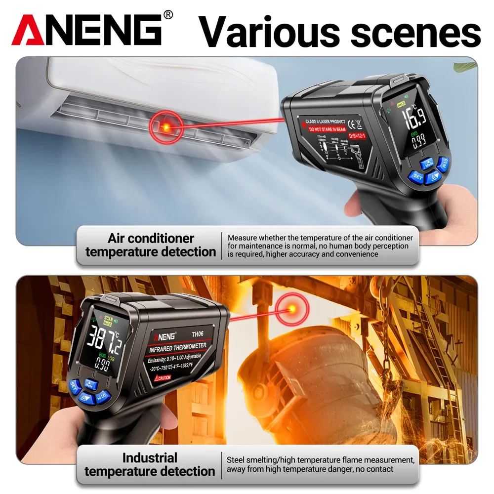 ANENG TH06 Kızılötesi Lazer Te - Industrial Laser Thermometer Gun incelemesi ve fiyatı
