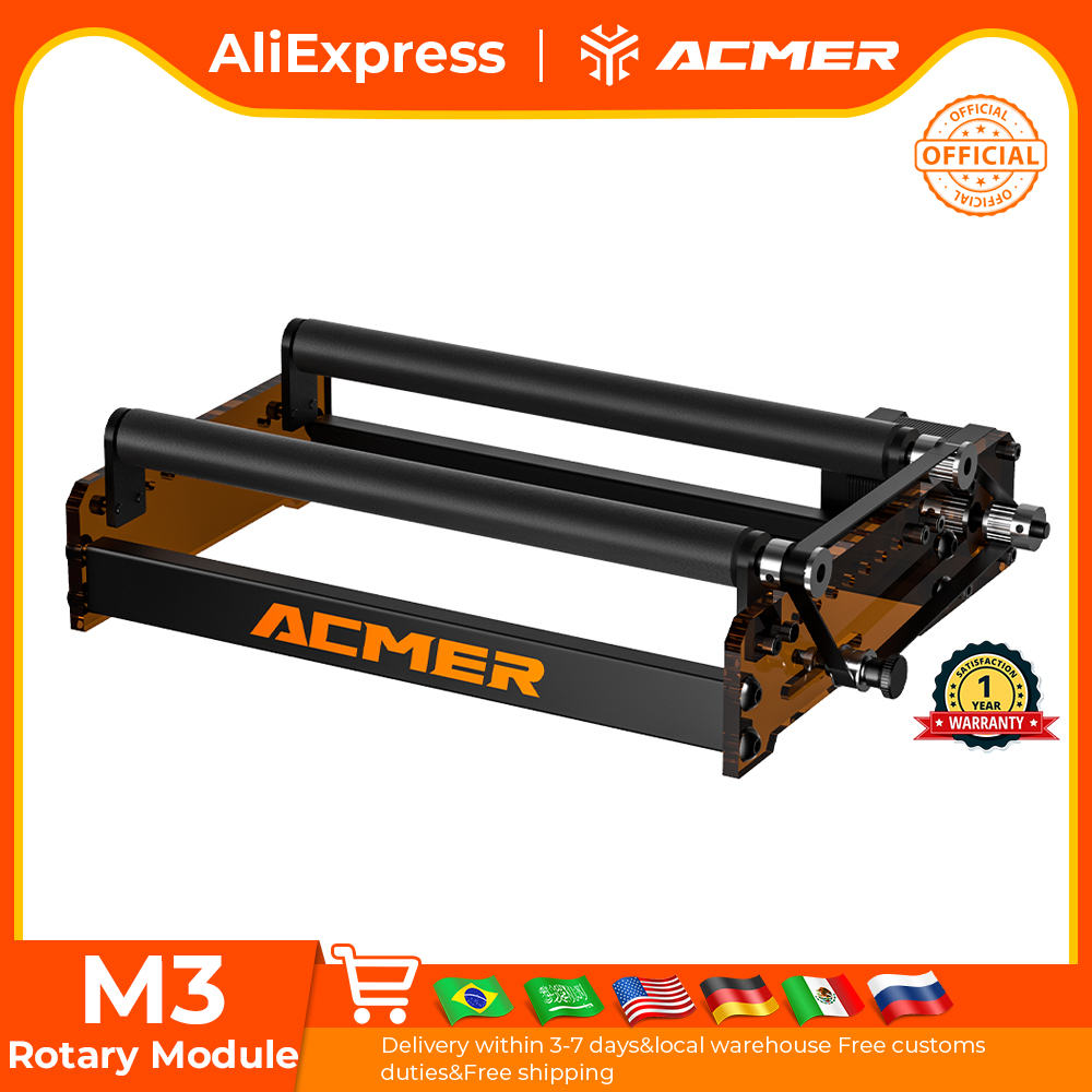 ACMER M3 Lazer Döner Silindir  - Rotary Axis Laser Engraver incelemesi ve fiyatı