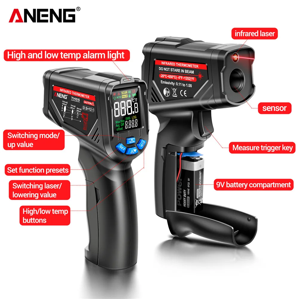 Sensör Tabancası Devresi Endüs - Industrial Laser Thermometer Gun incelemesi ve fiyatı