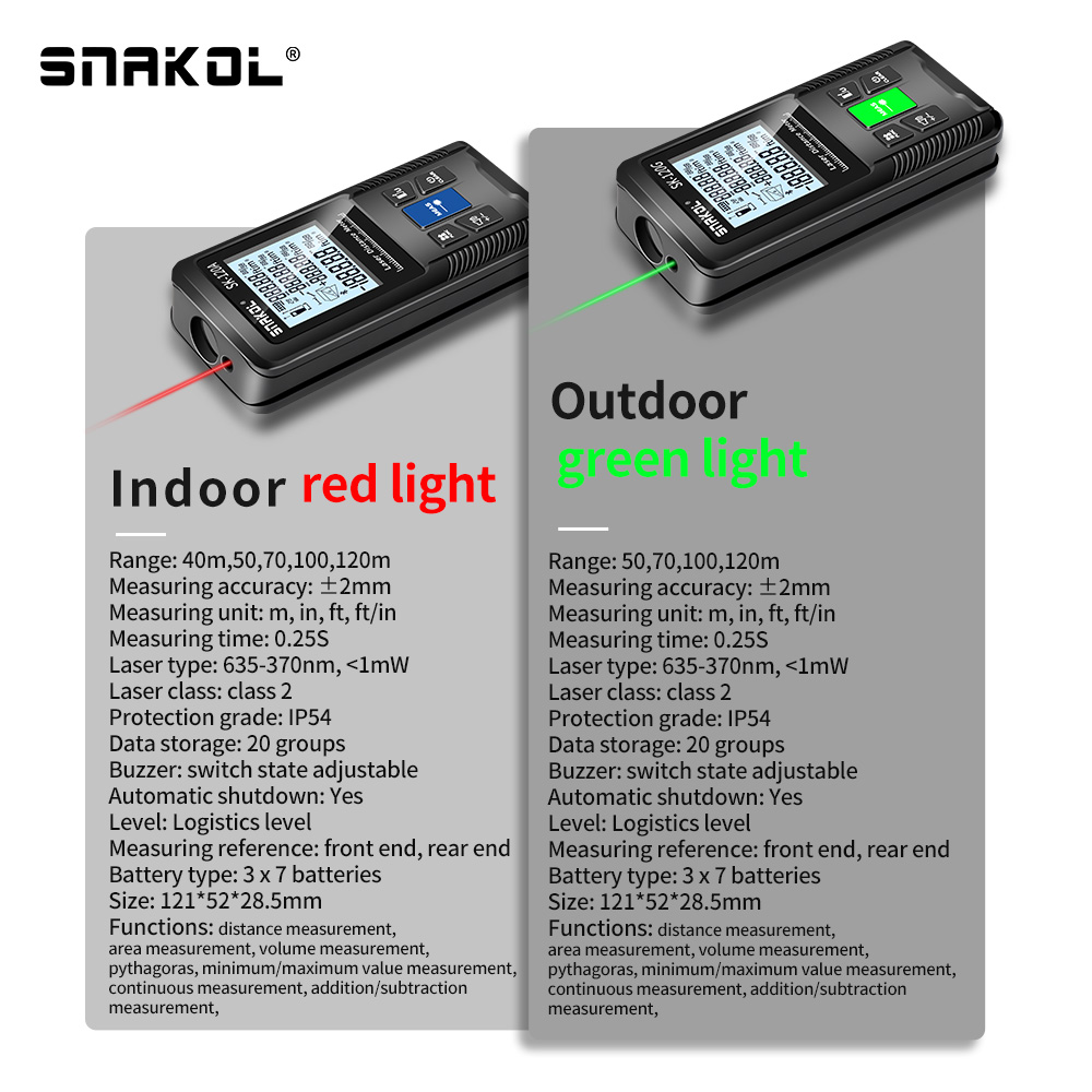 Snakol Lazer Mesafe Ölçer 40m  - Industrial Laser Tape Measure incelemesi ve fiyatı