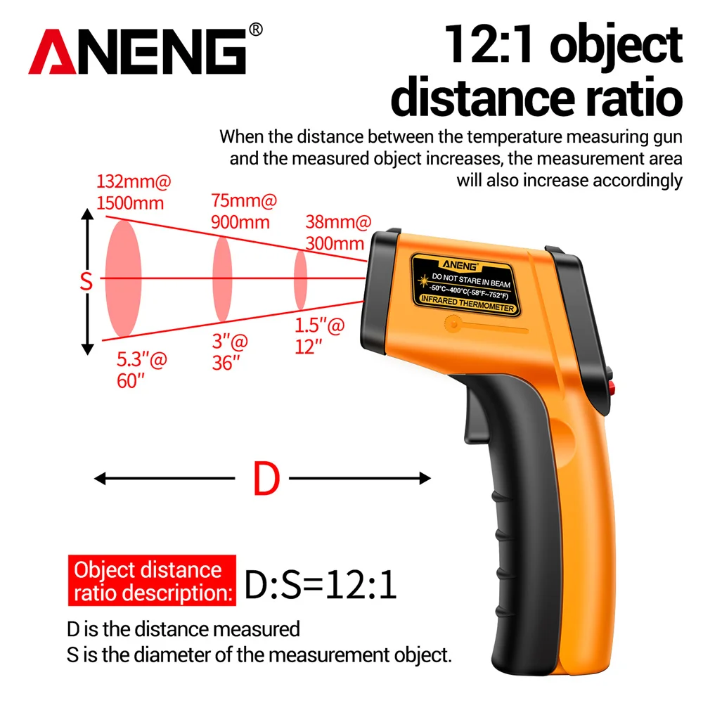 ANENG TH201 Kızılötesi Termome - Industrial Laser Thermometer Gun incelemesi ve fiyatı